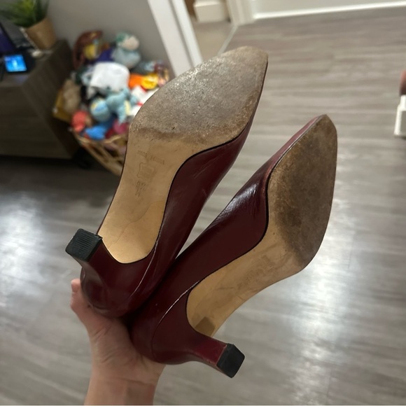 3/$20⚡️ Vintage Red Van Eli Short Heel Pointed Toe Heels Pumps Shoes - Picture 7 of 9